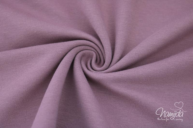 0,5 MTR. ♥ KUSCHLIG WEICHER BIO SoFT SWEAT ALT MAUVE ♥