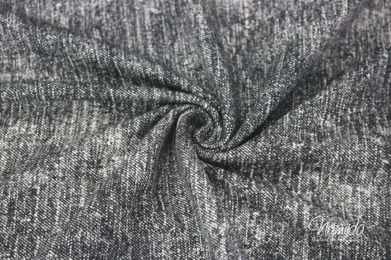 0,5 MTR. ♥ DENIM JEANS - FRENCH TERRY - SCHWARZ ♥