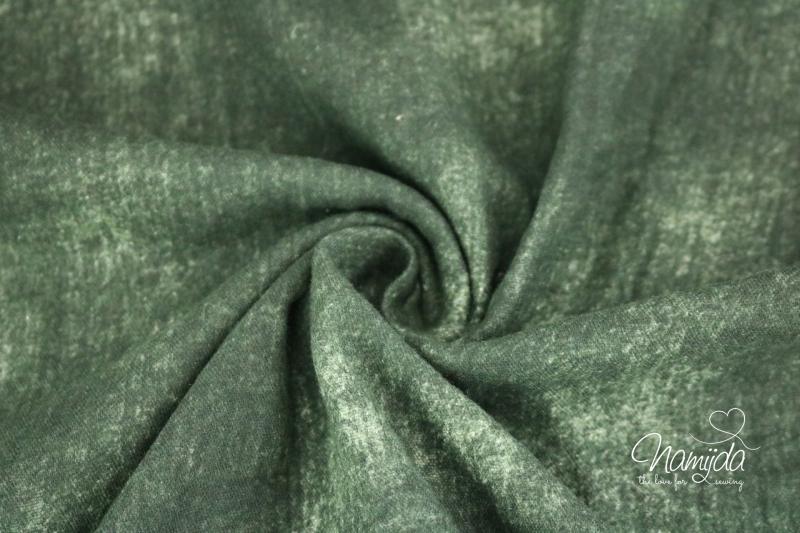 0,5 MTR. ♥ DENIM LOOK GAUZE - Musselin  DARK KHAKI - Baumwollstoff ♥