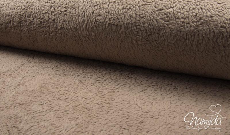 0,5 MTR. ♥ BAUMWOLL TEDDY / ZoTTEL TAUPE