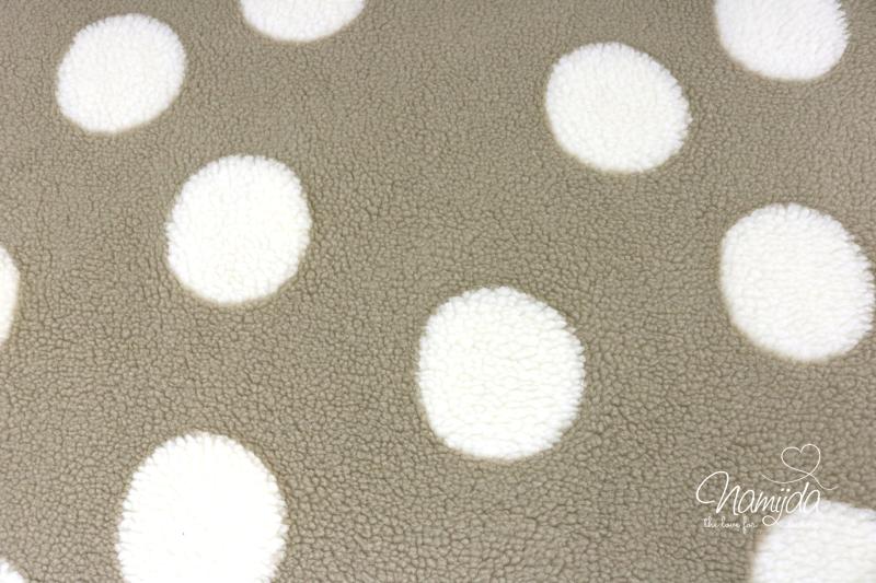 0,5 MTR. ♥ TEDDY DOTS TAUPE ♥