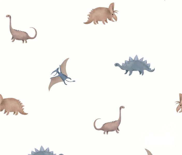 0,5 MTR.  BIO JERSEY AQUARELL DINOS - NATUR