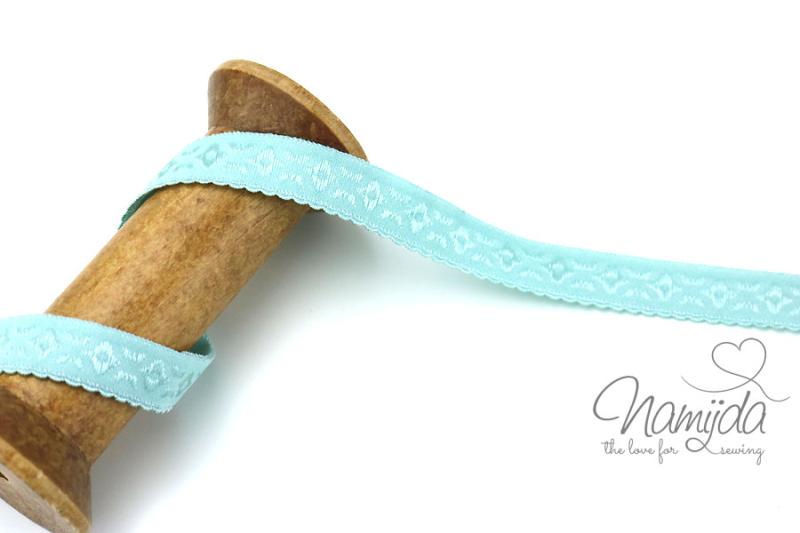 1 MTR. ♥ JACQUARD Einfassband - MINT - Schrägband♥