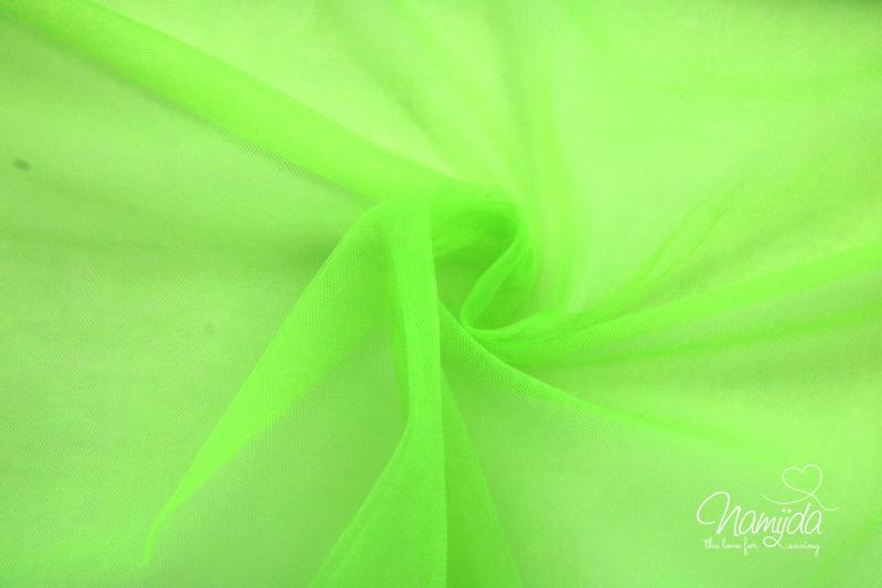 0,5 MTR. ♥ Soft Tüll NeoN GRüN *Extra weich* ♥