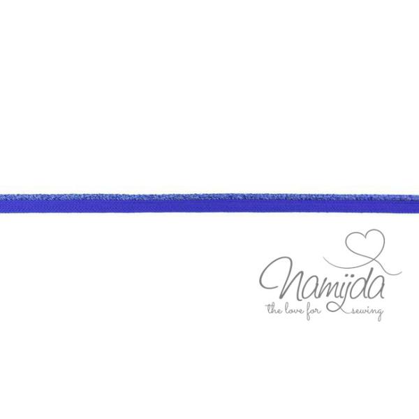 1 MTR. ♥ GLITZER LUREX PASPELBAND ROYAL BLAU