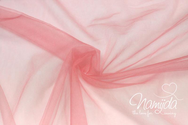 0,5 MTR. ♥ Soft Schimmer Tüll PUDERRoSE *Extra weich* ♥