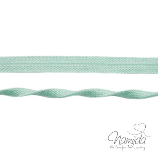 1 MTR. ♥ Elastisches Einfassband JACQUARD - Hell Mint - 20mm - Glänzend ♥