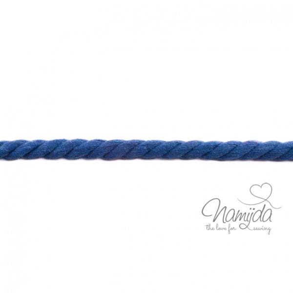 1 MTR. ♥ XXL Gedrehte Hoodie Kordel ROYAL BLAU meliert - 12mm ♥