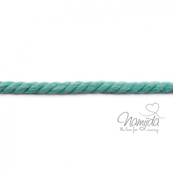 1 MTR. ♥ XXL Gedrehte Hoodie Kordel MINT meliert - 12mm ♥