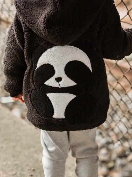 1 Stück - XXL PANDA CHENILLE PATCH GROSS