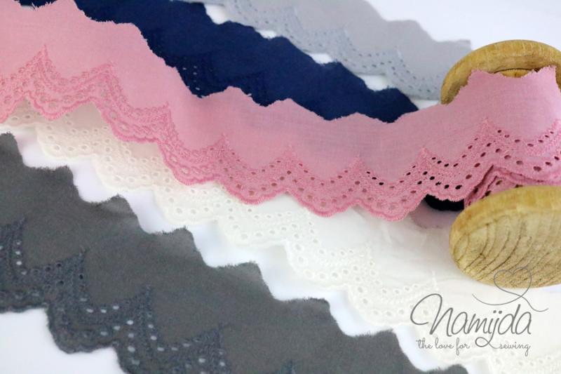 ♥1 Mtr. Wäschespitze ROMANTIC - NAVY - 5cm ♥