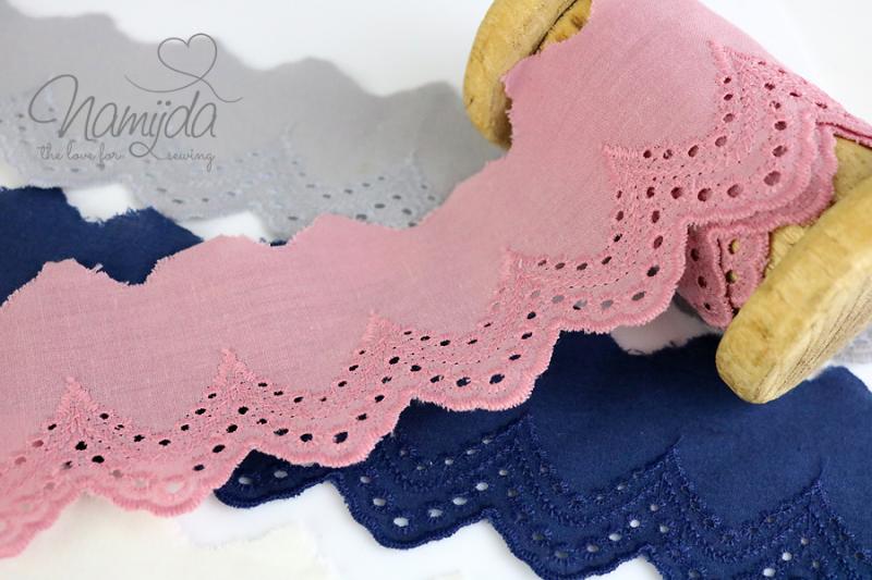 ♥1 Mtr. Wäschespitze ROMANTIC - NAVY - 5cm ♥