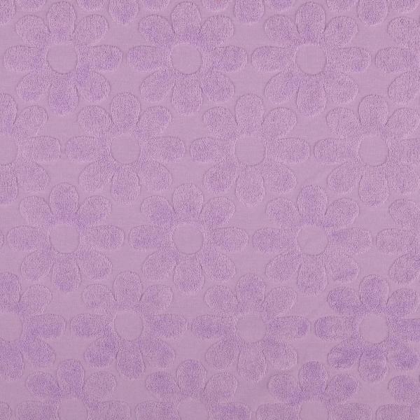 0,5 MTR. ♥  FROTTEE  JACQUARD DAISIES FLIEDER ♥