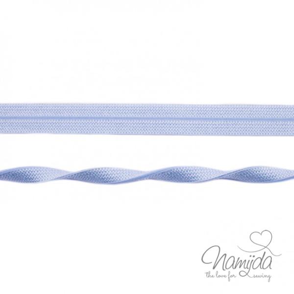 1 MTR. ♥ Elastisches Einfassband JACQUARD - Hellblau - 20mm - Glänzend ♥