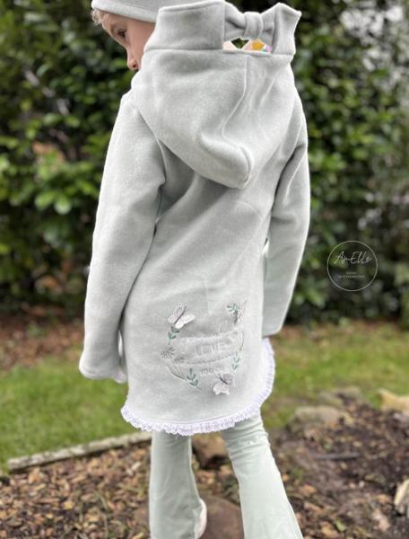 0,5 MTR. ♥ BIO Doubelface Baumwollfleece MINT MELANGE - 100% Baumwolle ♥