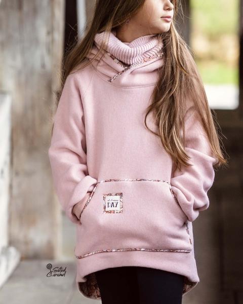 0,5 MTR. ♥ BIO Doubelface Baumwollfleece APRICOT MELANGE - 100% Baumwolle ♥