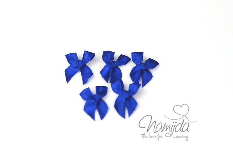 5 ♥ MiNi Schleifchen ROYAL BLAU ♥