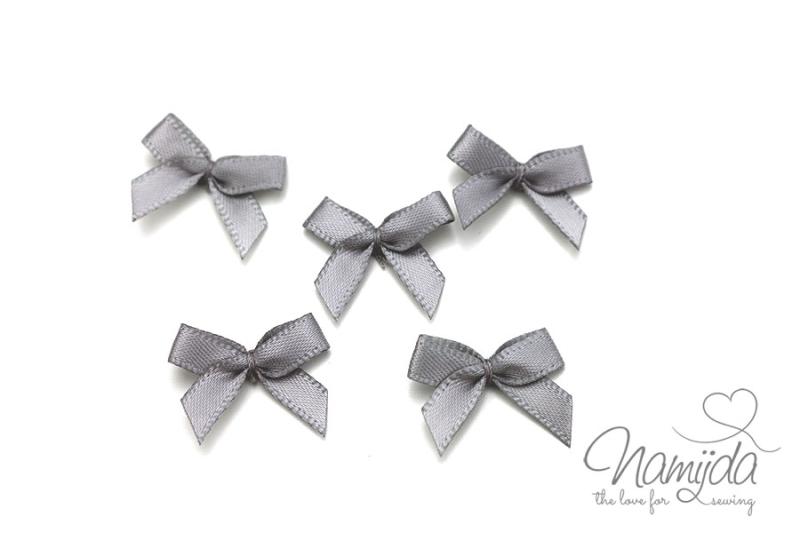 5 ♥ LiTTLE BOWS GRAU - 19x16mm ♥