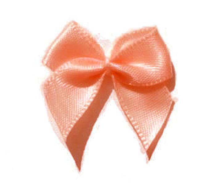 5 ♥ SATIN Schleifchen PEACH ♥