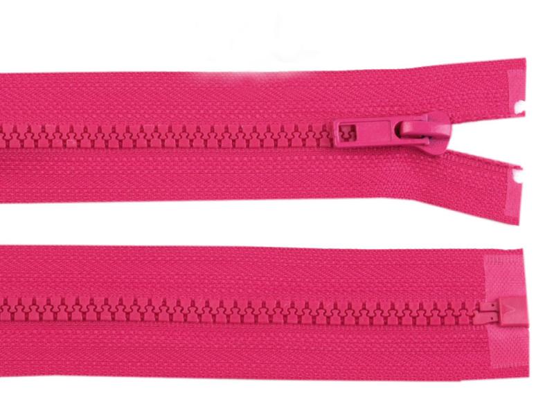 1 Stück Jacken Reißverschluss PINK - 50cm - teilbar