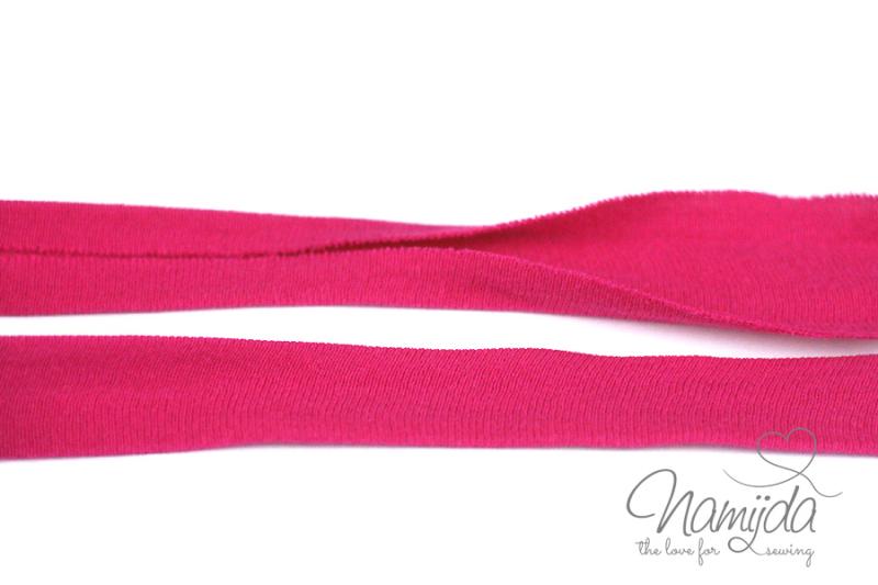 1 MTR. ♥ Elastisches Jersey Schrägband - Pink ♥