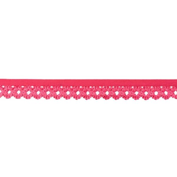 1 MTR. Elastische Spitze - Ziergummi - PINK - 20mm