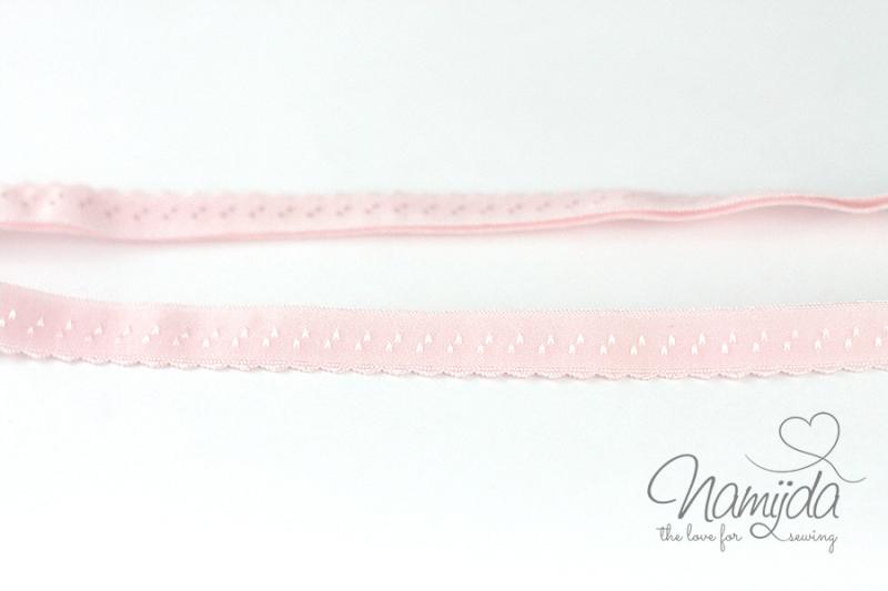 1 MTR. ♥ Elastisches Einfassband -  Schrägband - Rose´♥