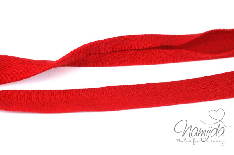 1 MTR. ♥ Elastisches Jersey Schrägband - Rot ♥