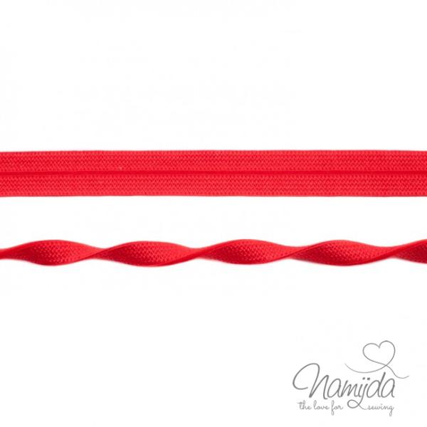1 MTR. ♥ Elastisches Einfassband JACQUARD - Rot - 20mm - Glänzend ♥