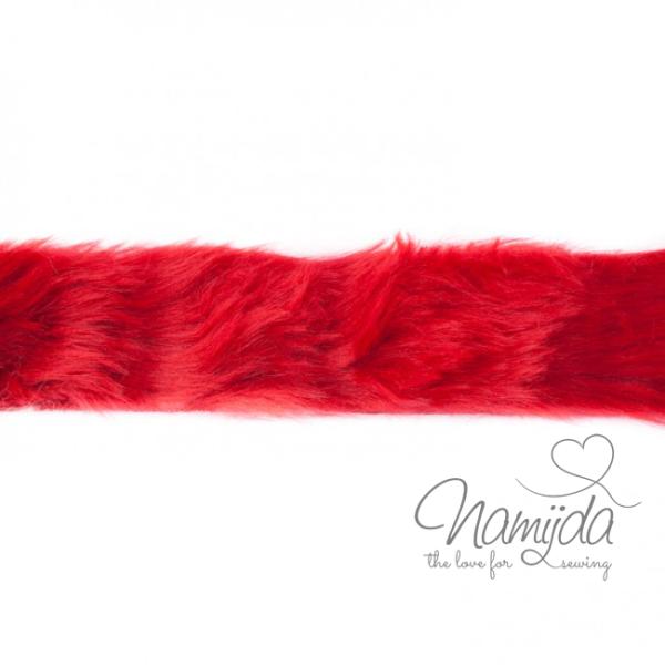 1 MTR. ♥ KUNST FeLLBORTE ROT - 4cm ♥