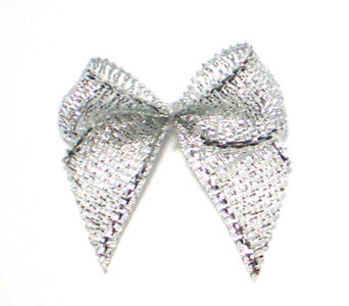 5 ♥ GLiTTER Schleifchen SiLBER ♥