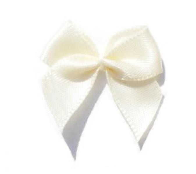 5 ♥ SATIN Schleifchen WeiSS ♥